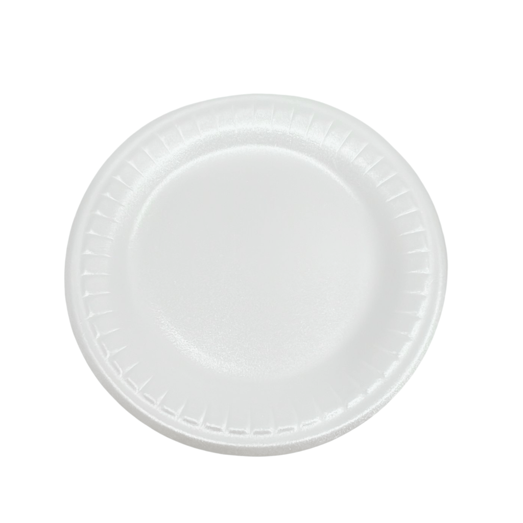 8 7/8" Foam Plates White, Microwavable, Lightweight & Sturdy
