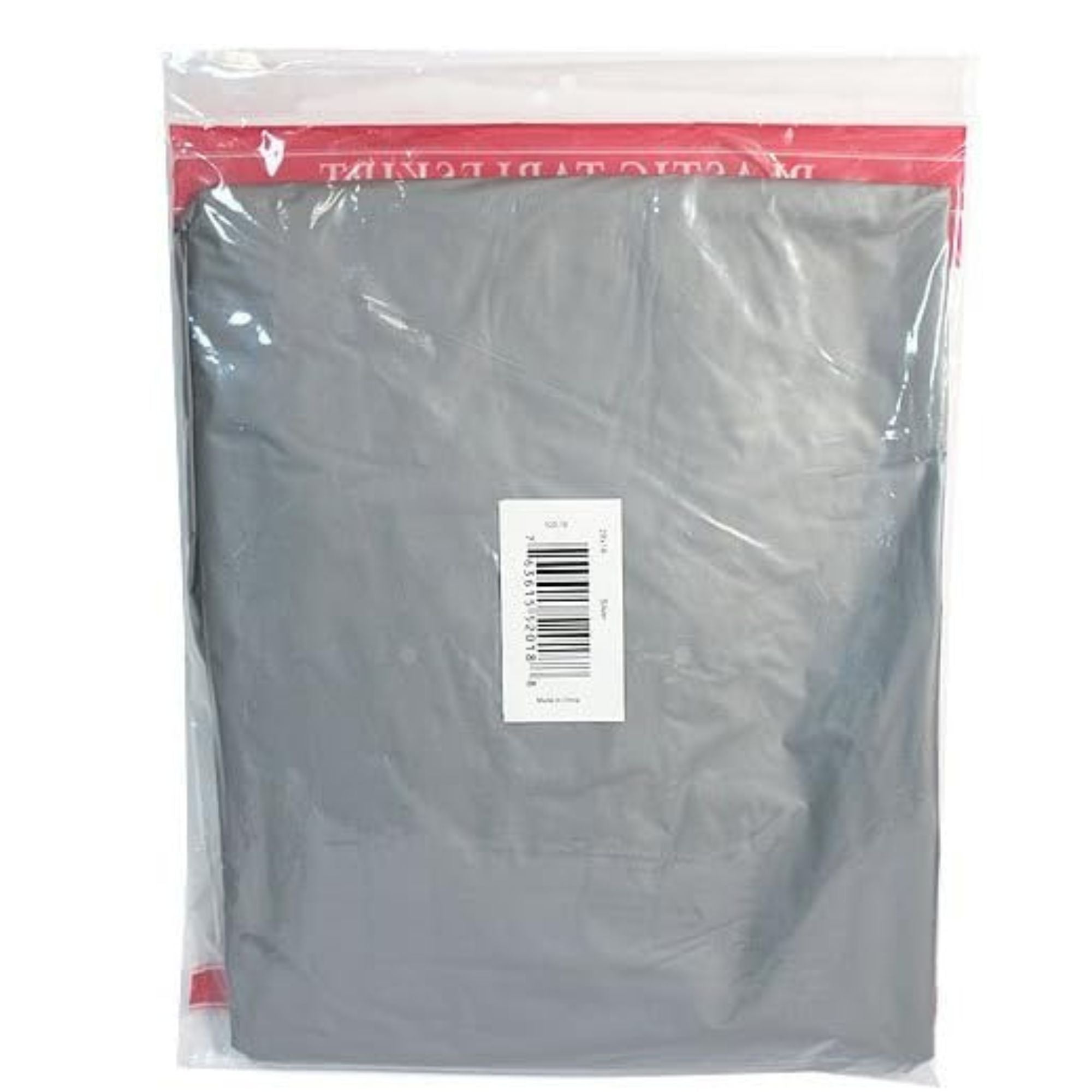 29''X14'' Silver Plastic Tableskirt 1 Pack