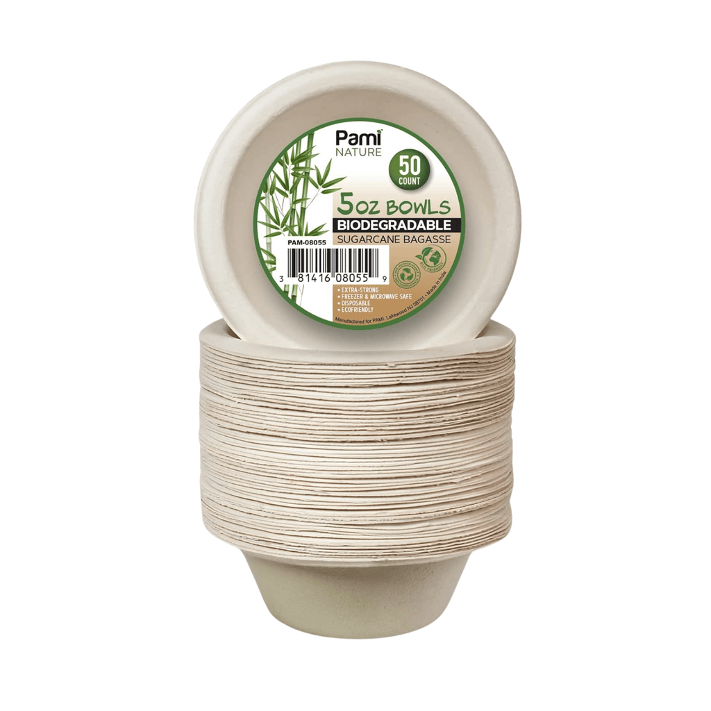 Eco 5oz Biodegradable Compostable Dessert Bowls: 50 Pack