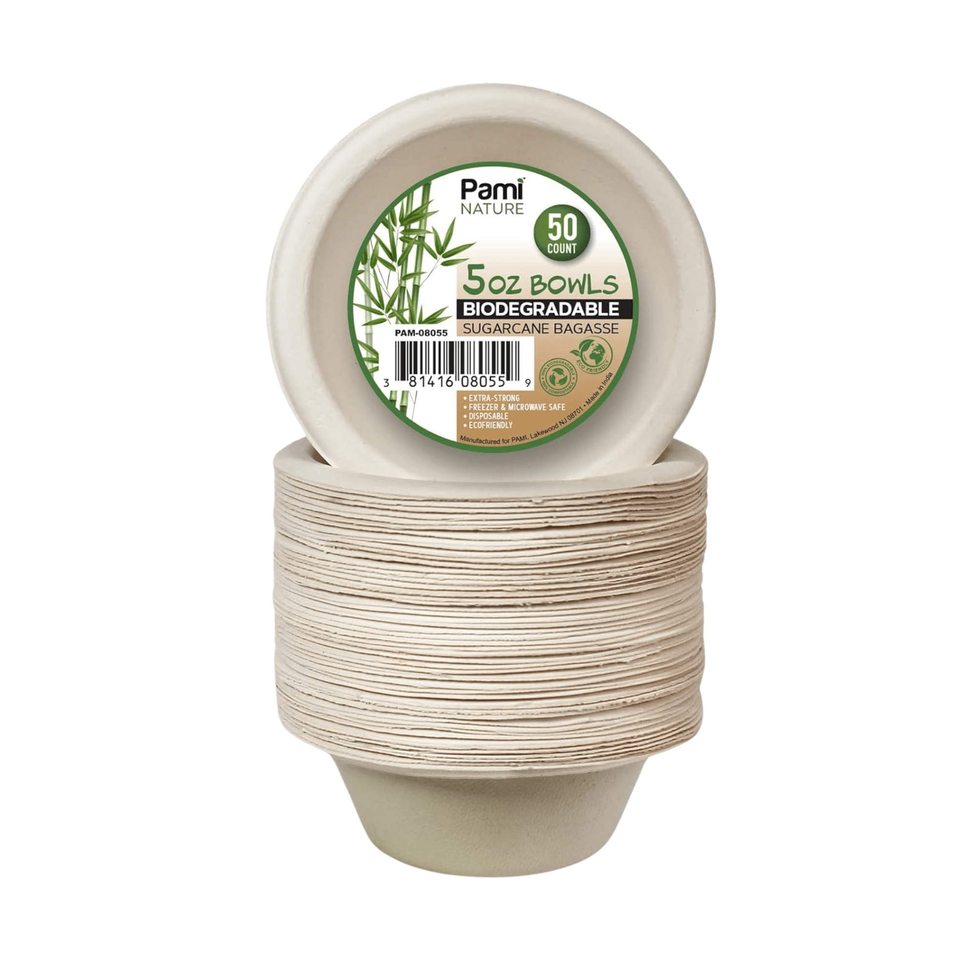 Eco 5oz Biodegradable Compostable Dessert Bowls: 50 Pack