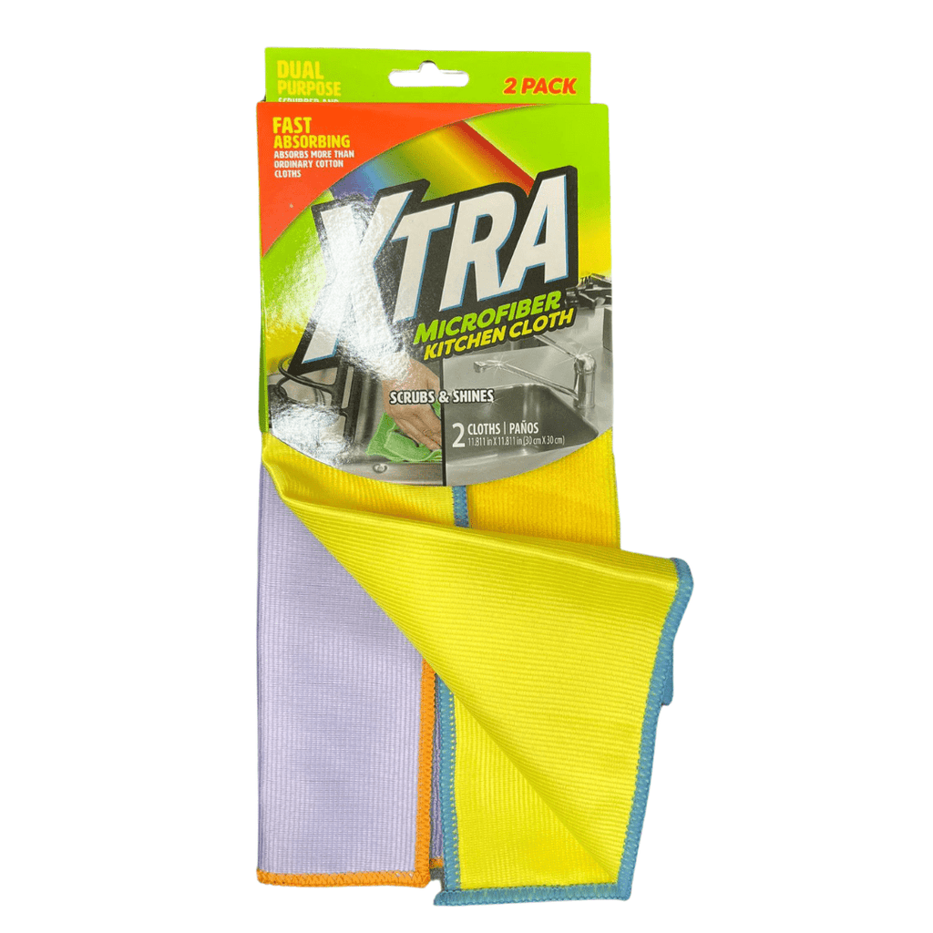 Microfiber Cleaning Cloth Super Absorbent Dishtowel Reusable Kitchen Towels: 2 Pack