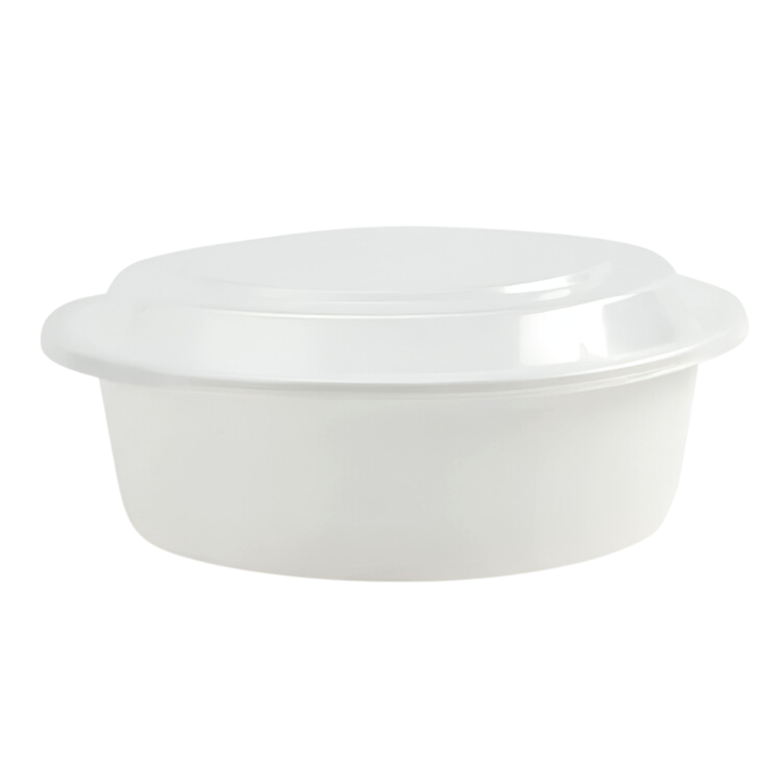 48oz Container With Lid Extra Strong White Round Disposable Meal Prep Plastic