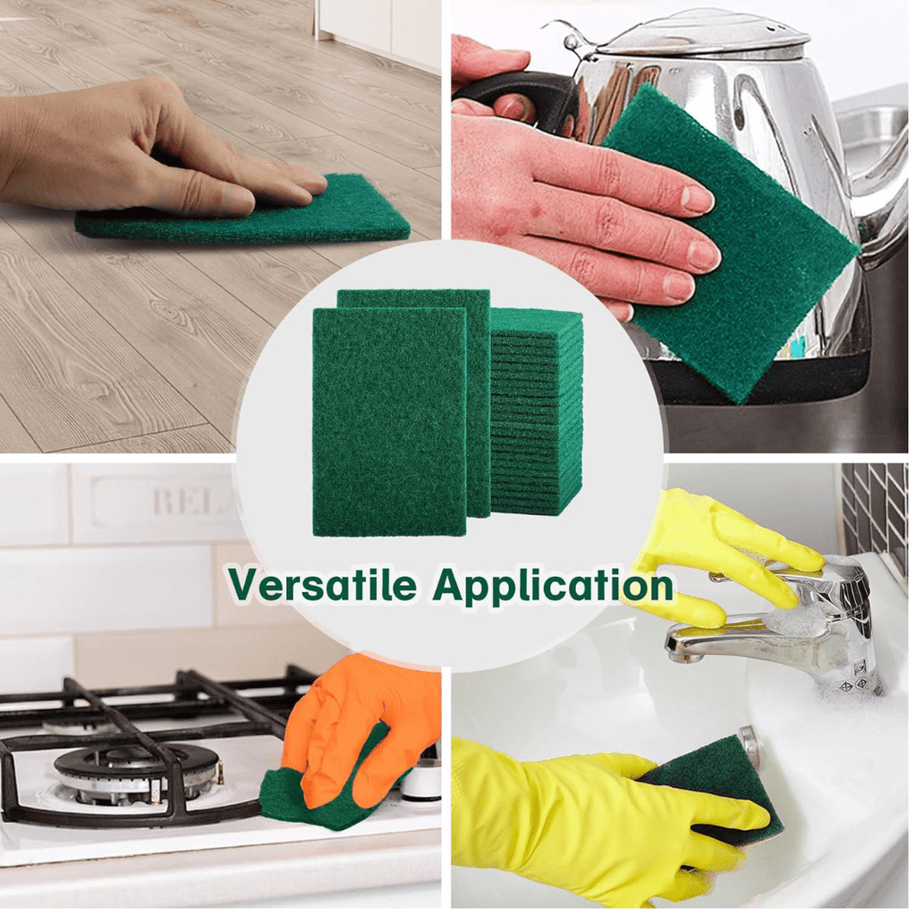 Green Multi Purpose Scrubbers: 7 Peices