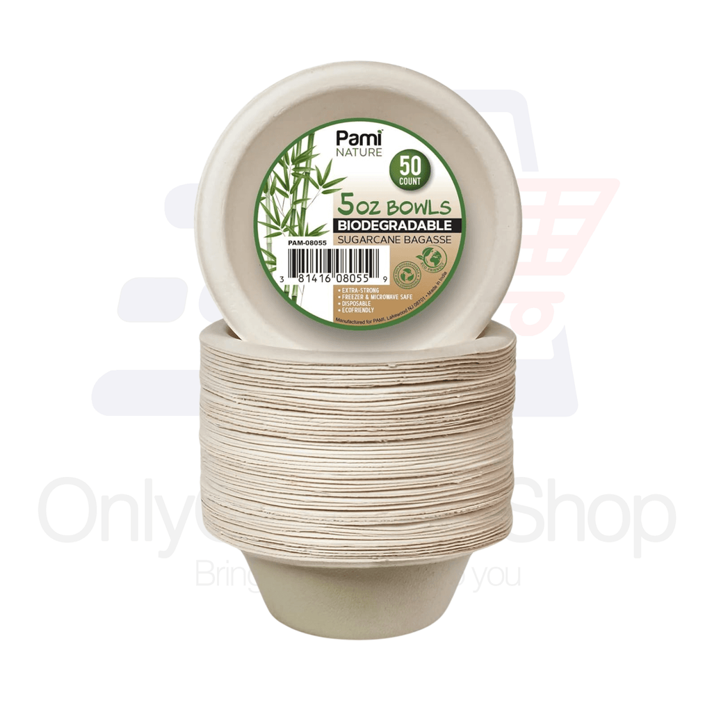 Eco 5oz Biodegradable Compostable Dessert Bowls: 50 Pack
