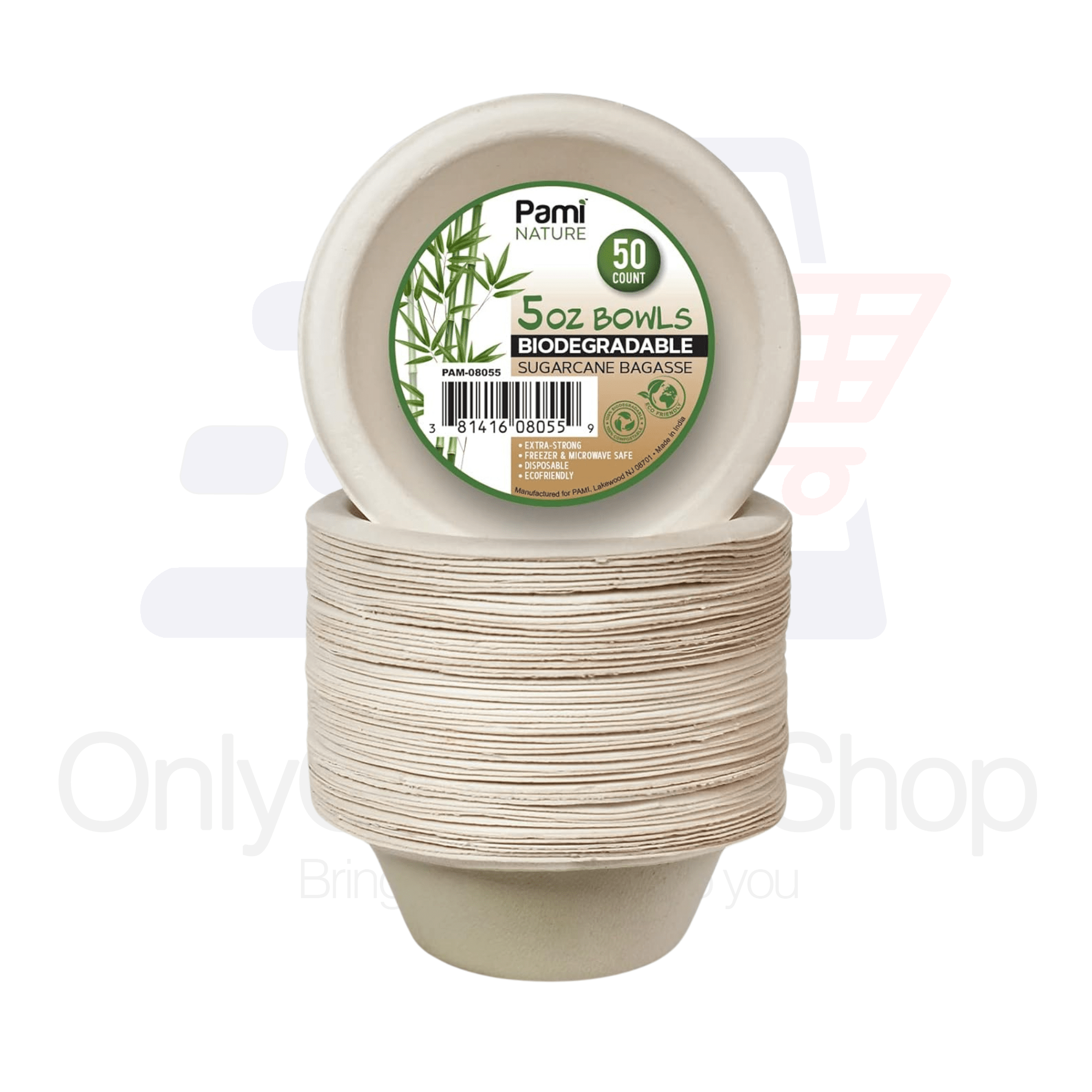 Eco 5oz Biodegradable Compostable Dessert Bowls: 50 Pack