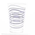12oz Hard Plastic Ripple Transparent Silver Cups