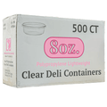 *WHOLESALE* 8oz Lightweight Deli Containers with Lids Disposable Plastic 500/case
