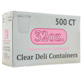 *WHOLESALE* 32oz Lightweight Deli Containers with Lids Disposable Plastic 500/case