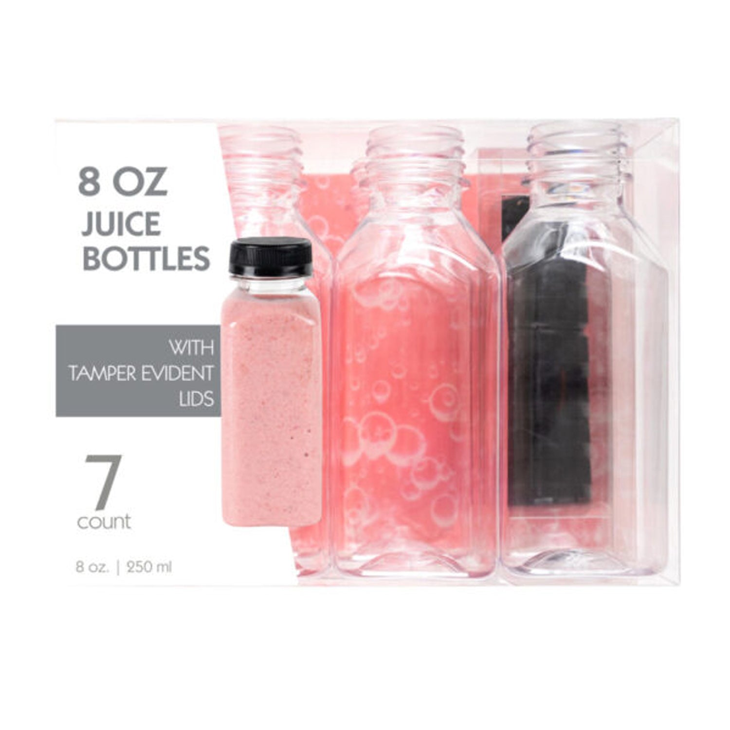 8oz Plastic Bottles Container With Lids