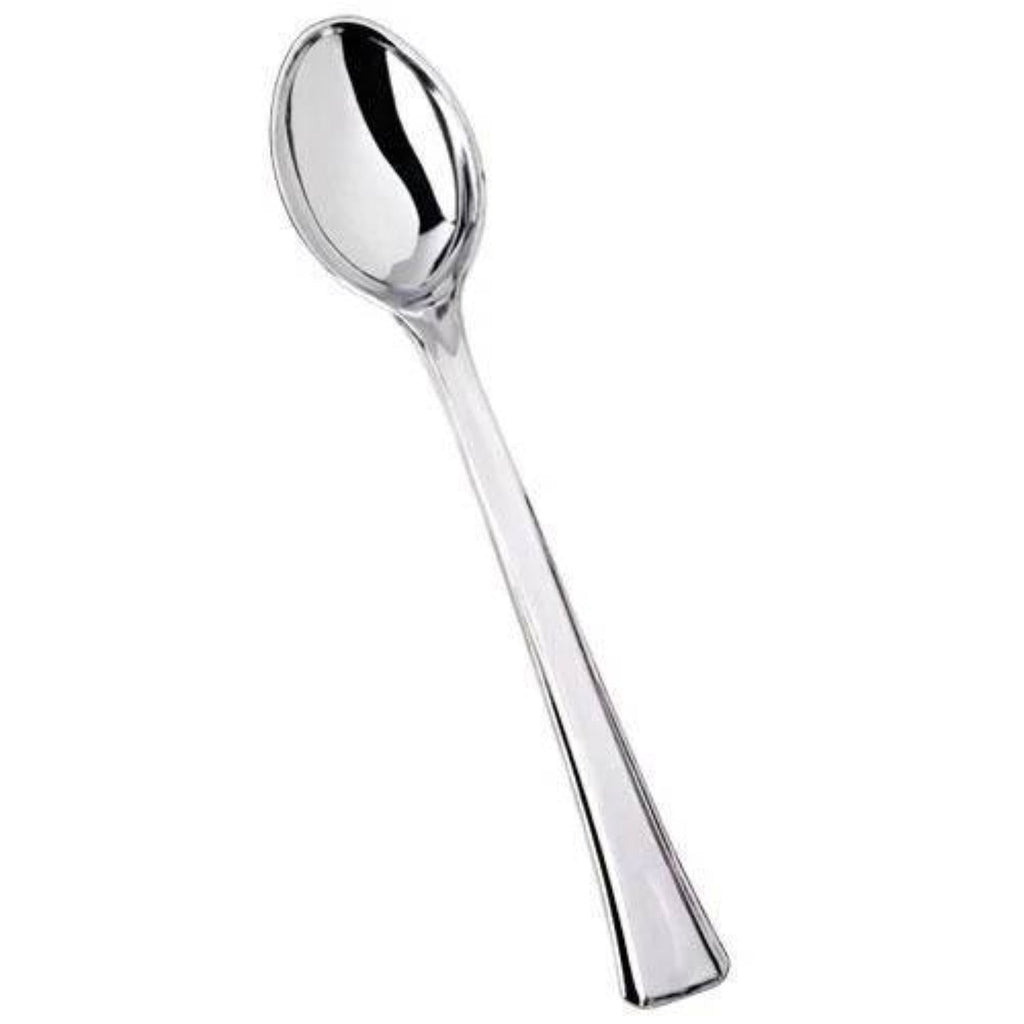 Silver Mini Plastic Fork & Spoon Box