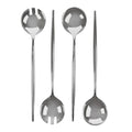13" Novelty Serving Plastic Cutlery Plastic Spoon & Spork Silver