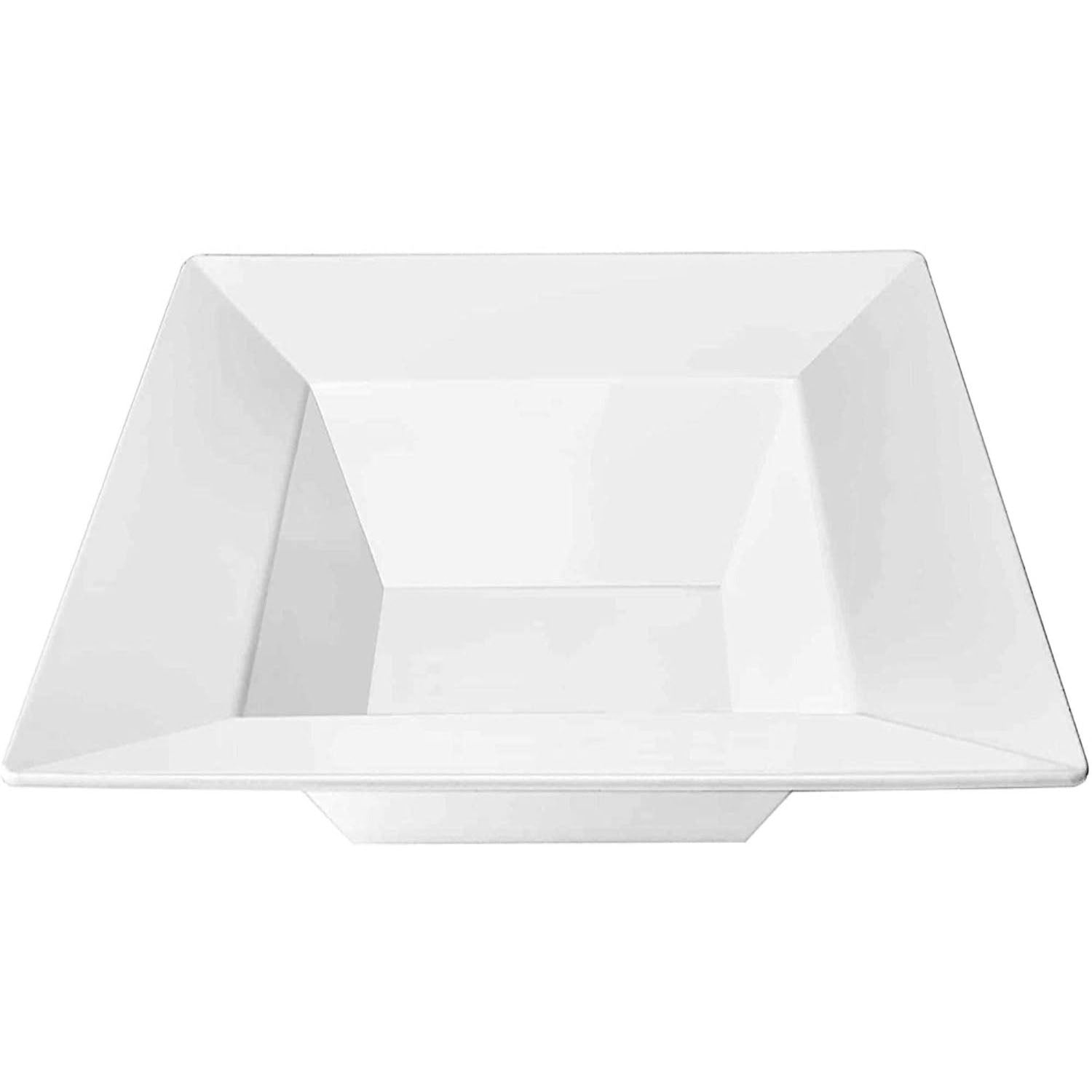 Lillian 12oz Square Dinner Bowls White Plastic