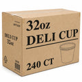 *WHOLESALE* 32oz Heavy Duty Plastic Disposable | Deli Containers with Lids