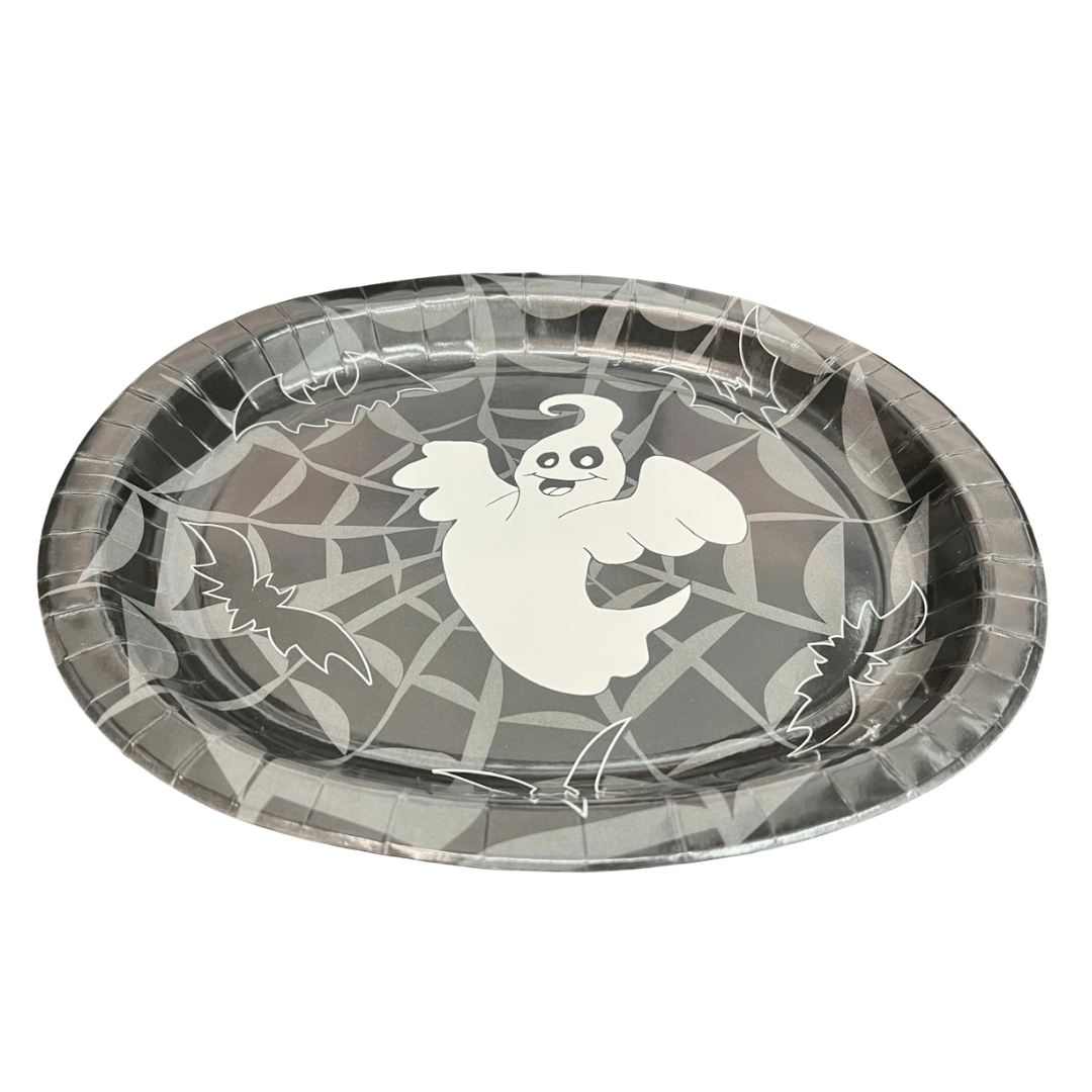 Oval 12" X 10" Paper Plates Halloween-Party 10 Pack