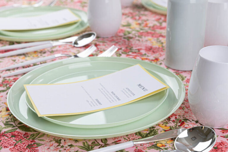 Edge 6.3"Mint Green Round Salad Plastic Plates