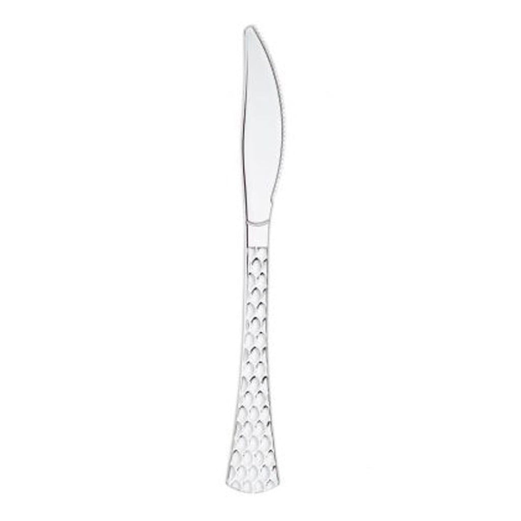 Glamour Knive Silver Heavyweight Disposable Plastic 20 Pack