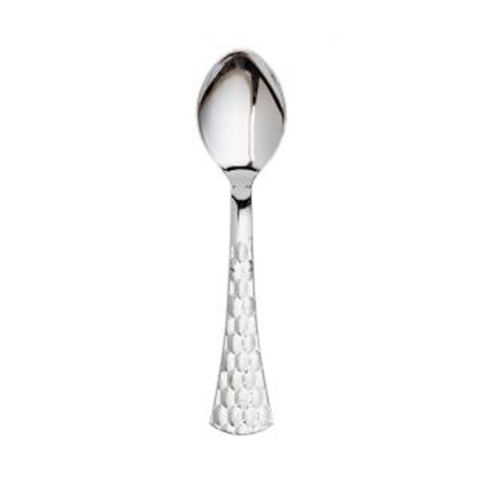 Glamour Tea Spoon Silver Heavyweight Disposable Plastic 20 Pack
