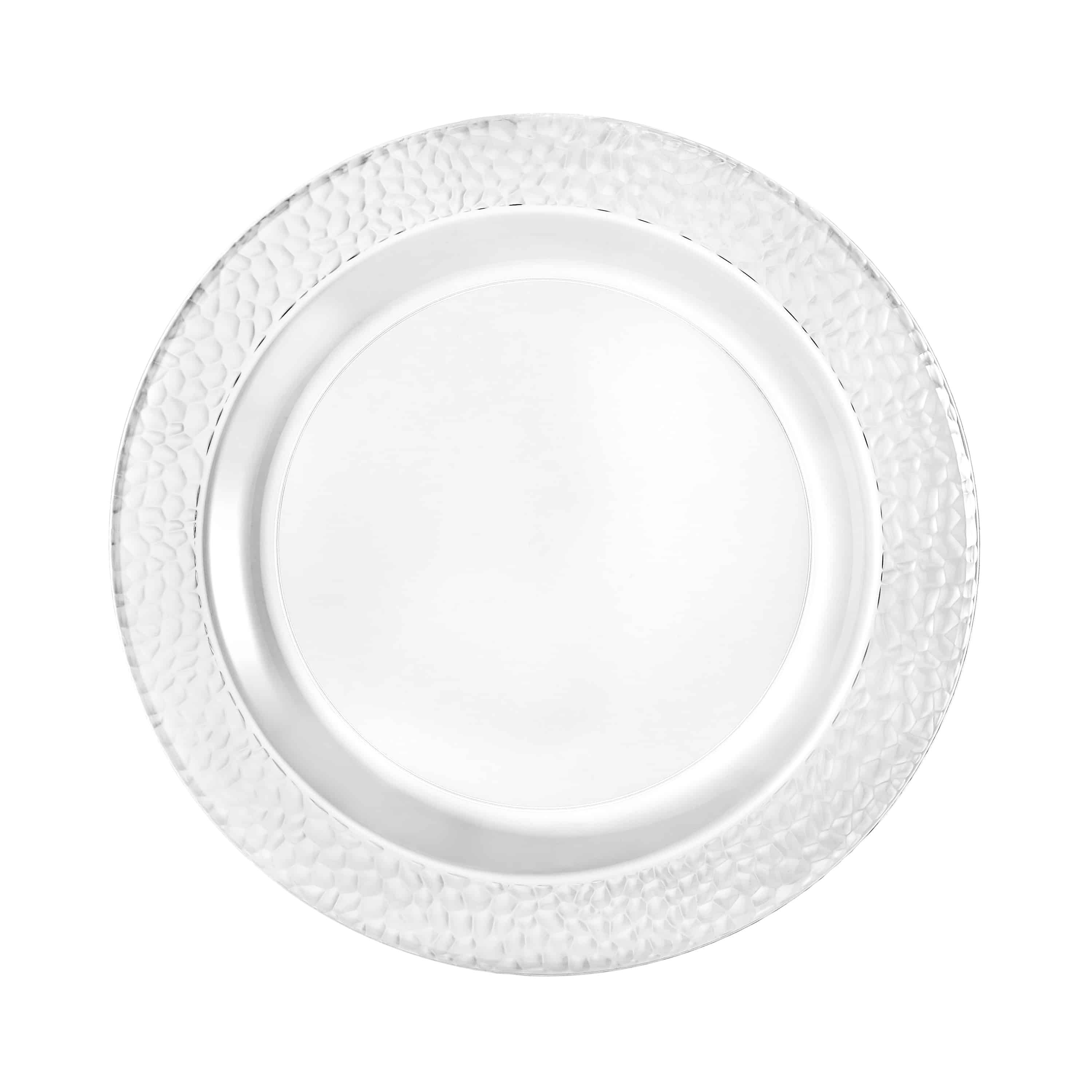 Pebbled 7.5" Clear Appetizer/Dessert Plate Plastic