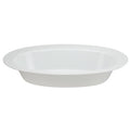 48oz Pebbled White Oval Serving Bowl Plastic