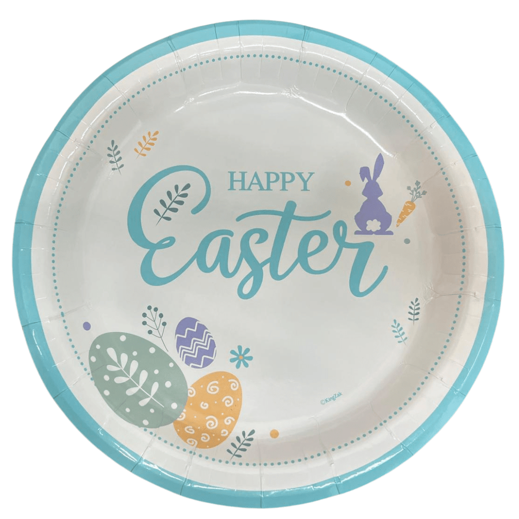 10"Easter Round  Plates: 8 Pack