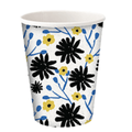 12oz Floral Indigo Paper Cups