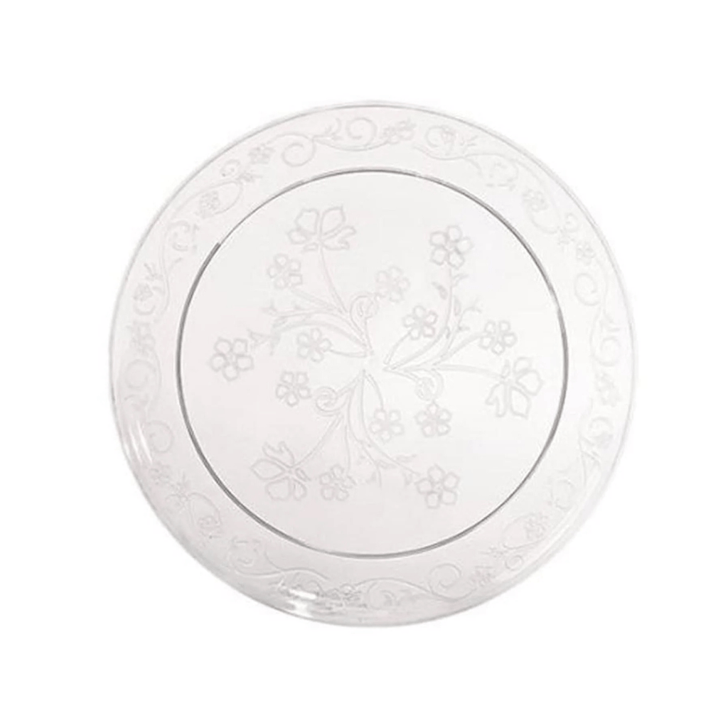*JUMBO PACK* D'Vine 7" Plastic Salad Plate Heavyweight Clear