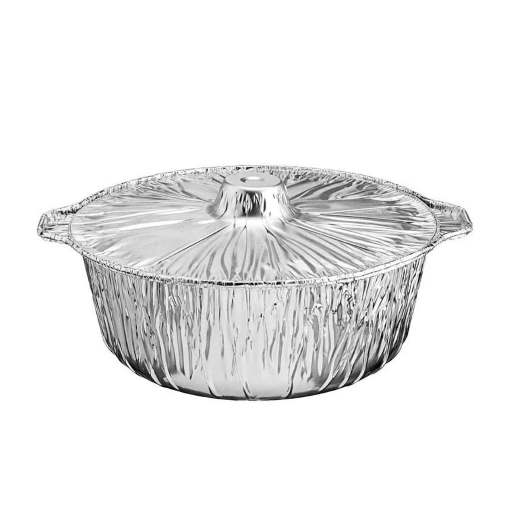 4Qtz Medium Pot With Lid Disposable Aluminum