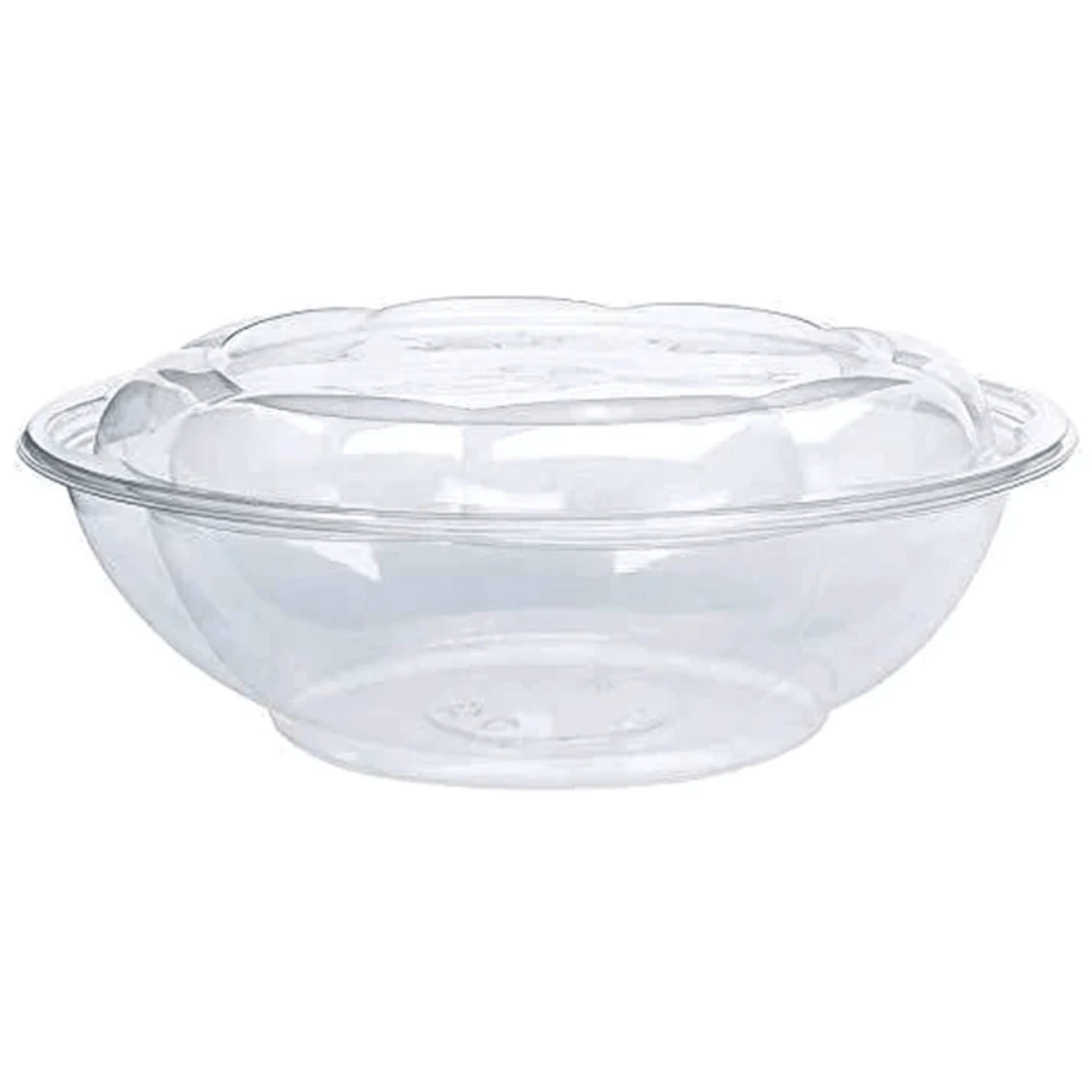 64oz Rose Salad Bowls To-Go Containers with Airtight Lids Plastic Disposable