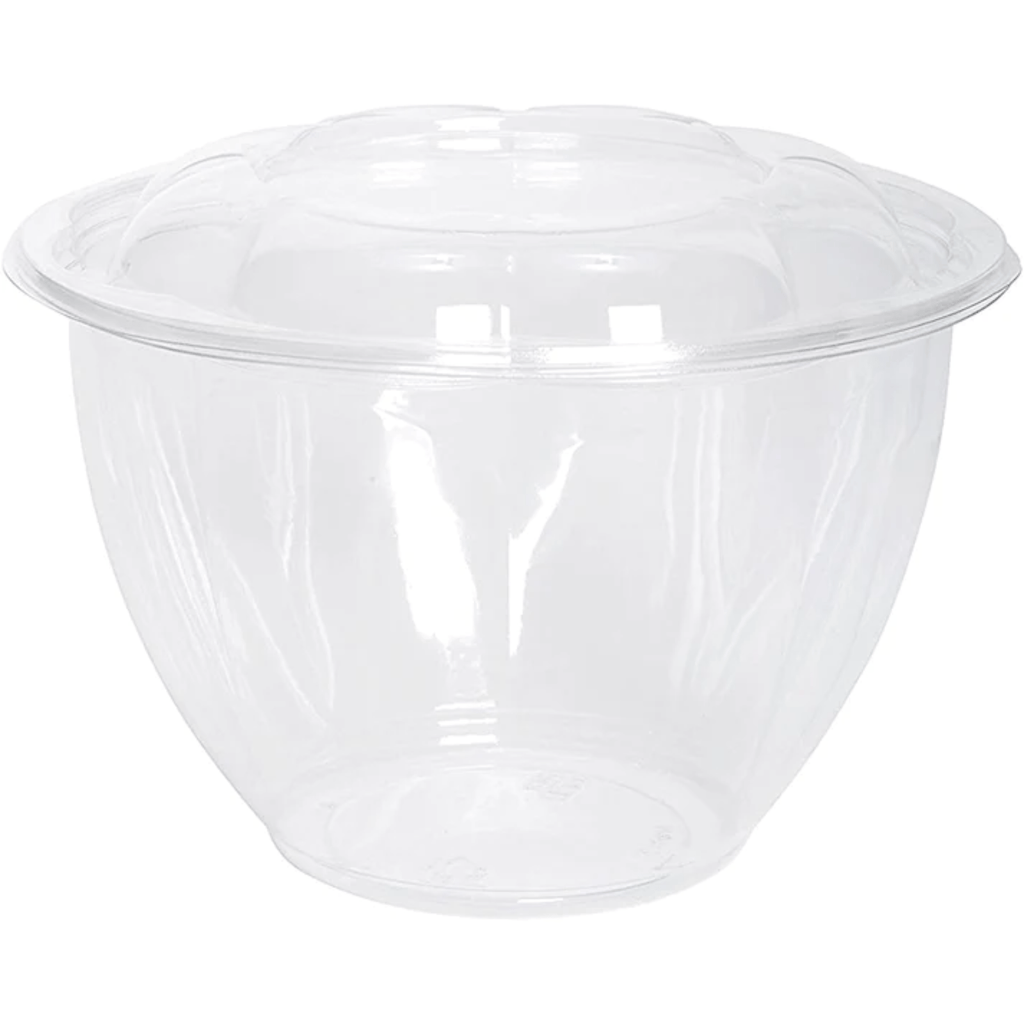 48oz  Rose bowl Salad Bowls To-Go Containers with Airtight Lids Disposable Plastic