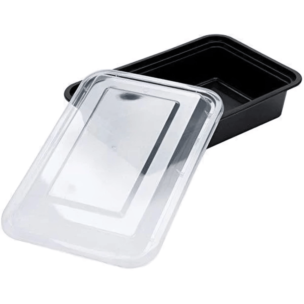 16oz. Rectangular Meal Prep/ Bento Box Containers with Lids Disposable Plastic