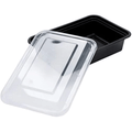16oz. Rectangular Meal Prep/ Bento Box Containers with Lids Disposable Plastic