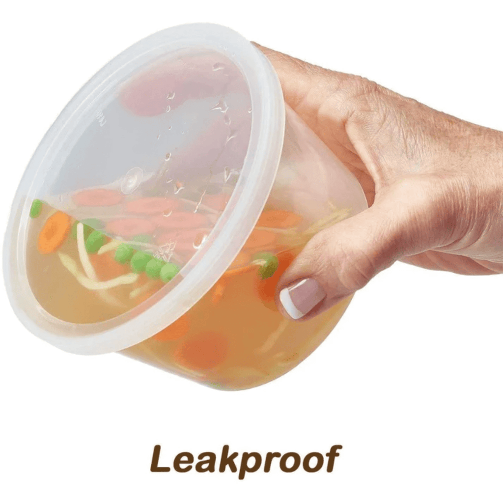 64oz Container with Lids Extra Strong Quality Deli Disposable Plastic