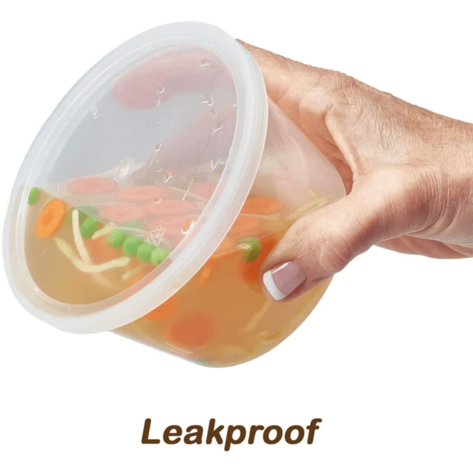 64oz Container with Lids Extra Strong Quality Deli Disposable Plastic