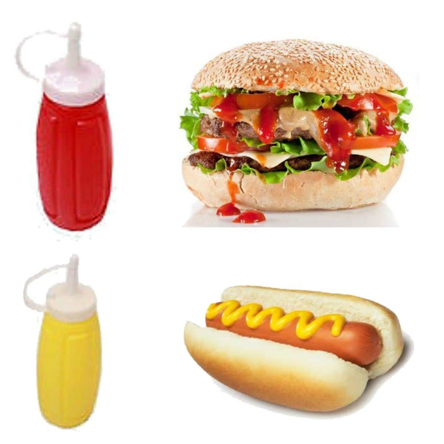 3PCS Picnic Condiment Squeeze Bottle Set