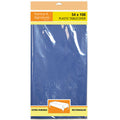 54" x 108" Blue Rectangle Disposable Plastic Premium Tablecloth Heavyweight