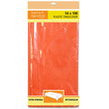 54" x 108" Orange Rectangle Disposable Plastic Premium Tablecloth Heavyweight