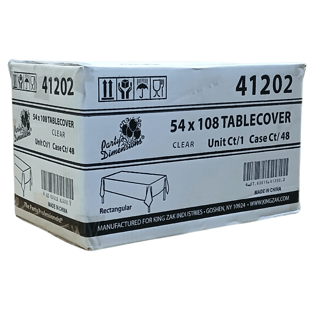*WHOLESALE* 54''X18'' Clear Rectangular Table cover Disposable Plastic 48/Case