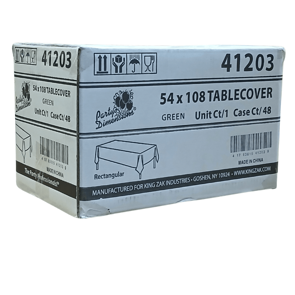 *WHOLESALE* 54''X18'' Green Rectangular Table cover Disposable Plastic 48/Case
