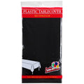 54'' X 108'' Black Rectangular Tablecover Plastic