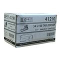 *WHOLESALE* 54'' X 108'' Black Rectangular Table cover Disposable Plastic 48/Case