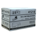 *WHOLESALE* 54'' X 108'' Silver Rectangular Table cover Disposable Plastic 48/Case