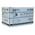 *WHOLESALE* 54'' X 108'' Orange Rectangular Table cover Disposable Plastic 48/Case