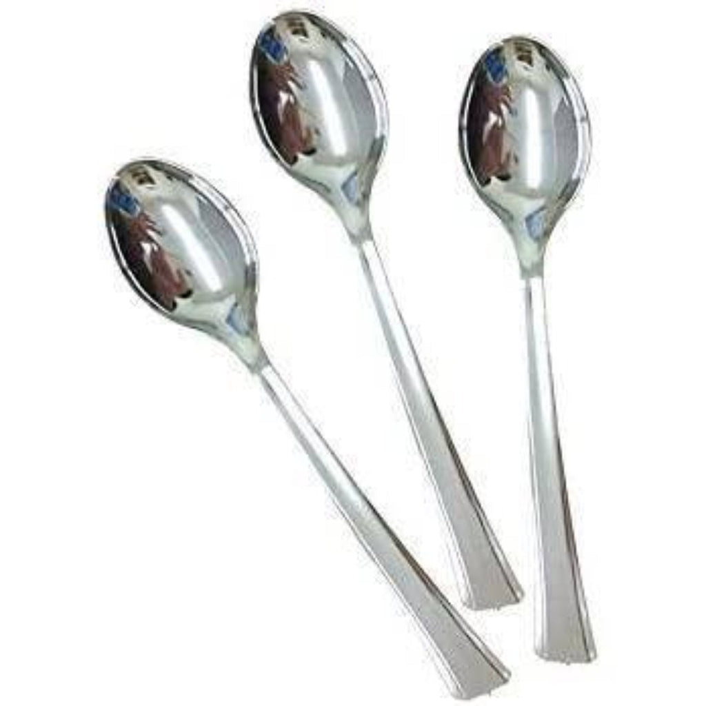 Silver Mini Plastic Spoon