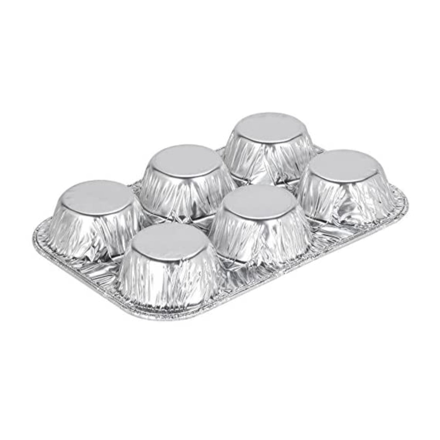 Muffin Foil Pan 6 Cup Section Disposable Aluminum