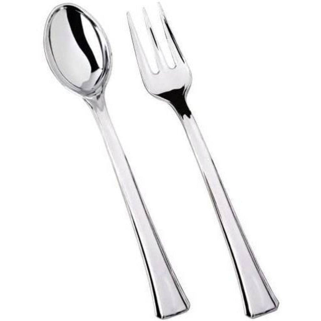 Silver Mini Plastic Spoon