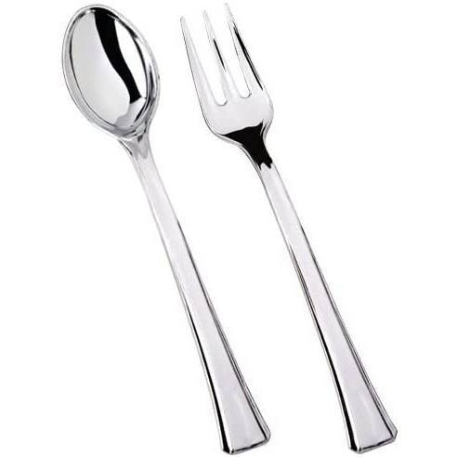 Silver Mini Plastic Spoon