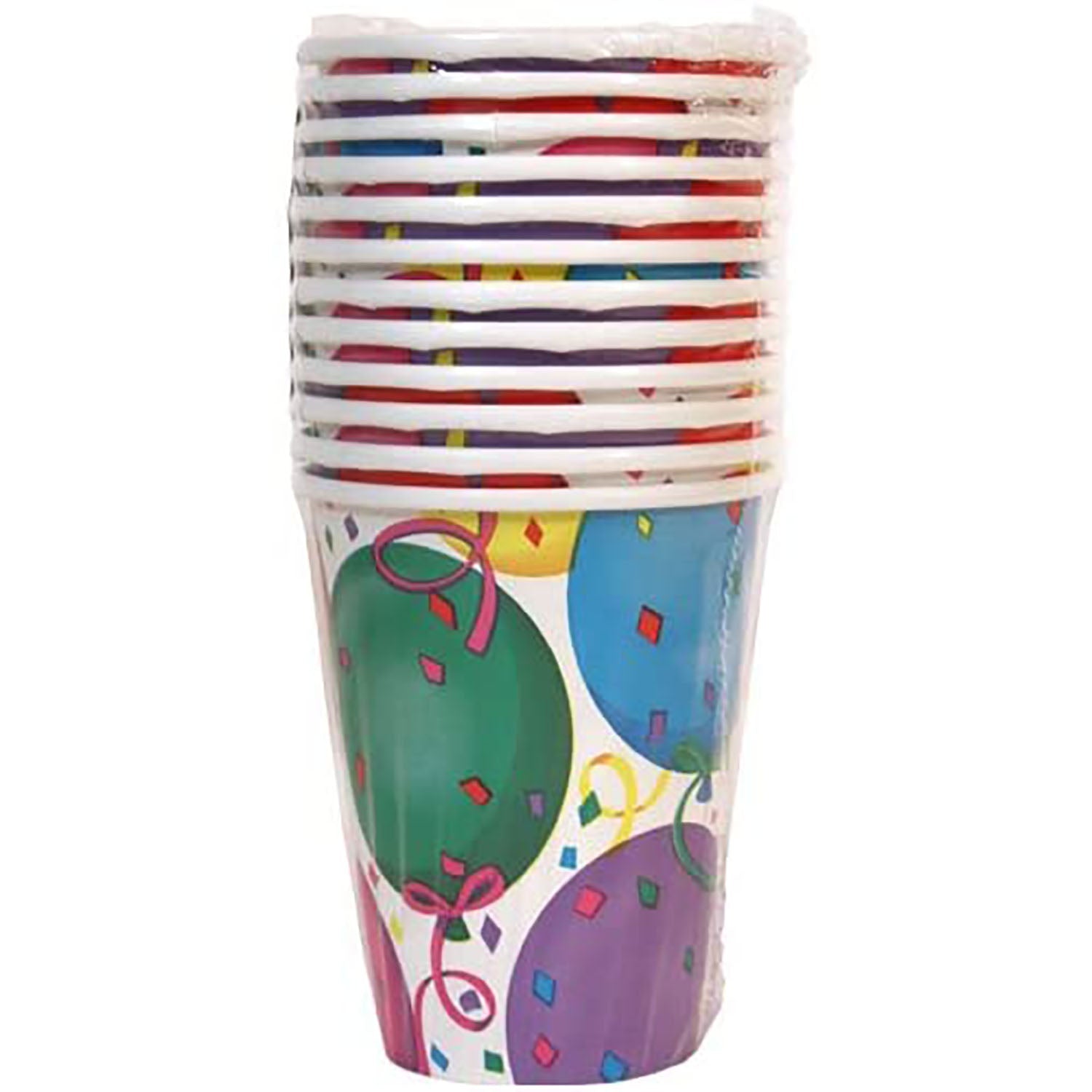 9oz Hot & Cold Paper Cups Birthday-Party Healy's Balloons 12 pack