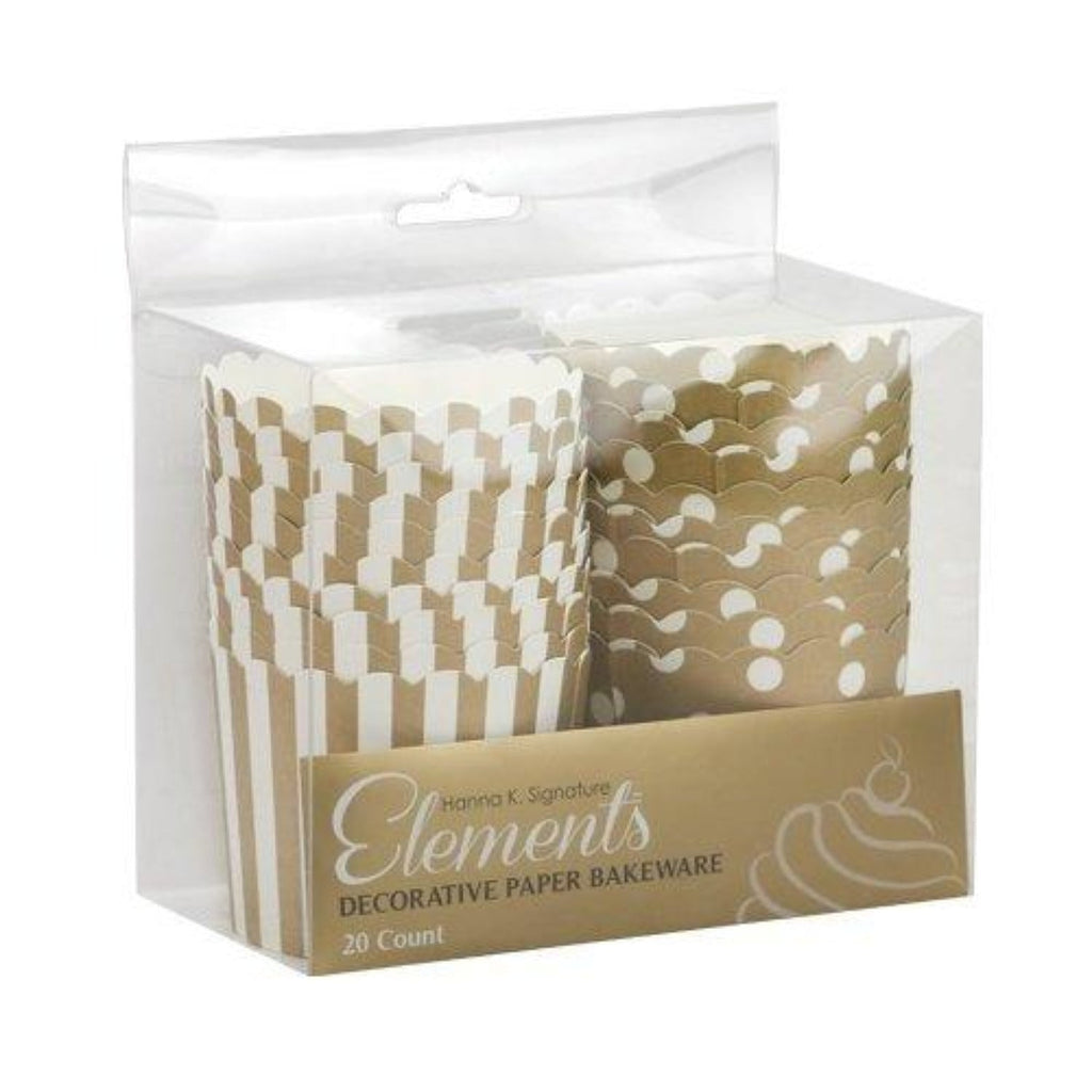 2.25" x 2" Paper Assorted Baking Cups  20 Pack