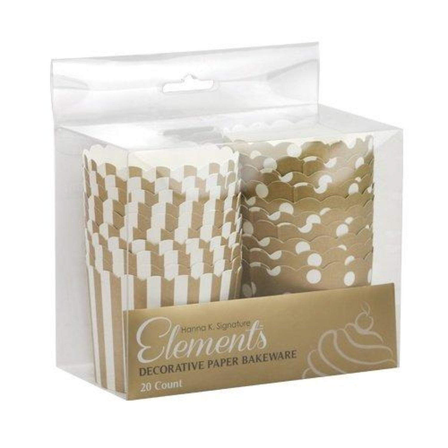 2.25" x 2" Paper Assorted Baking Cups  20 Pack