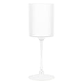 9oz Two Tone White/Clear Plastic Disposable Wine Goblets